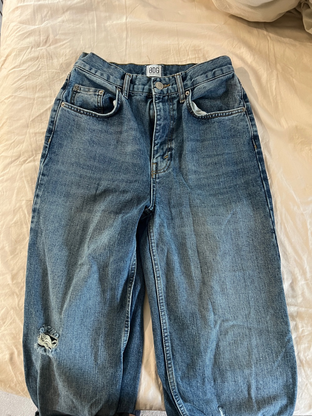 BDG Light Blue High-Rise Baggy Kids Jeans